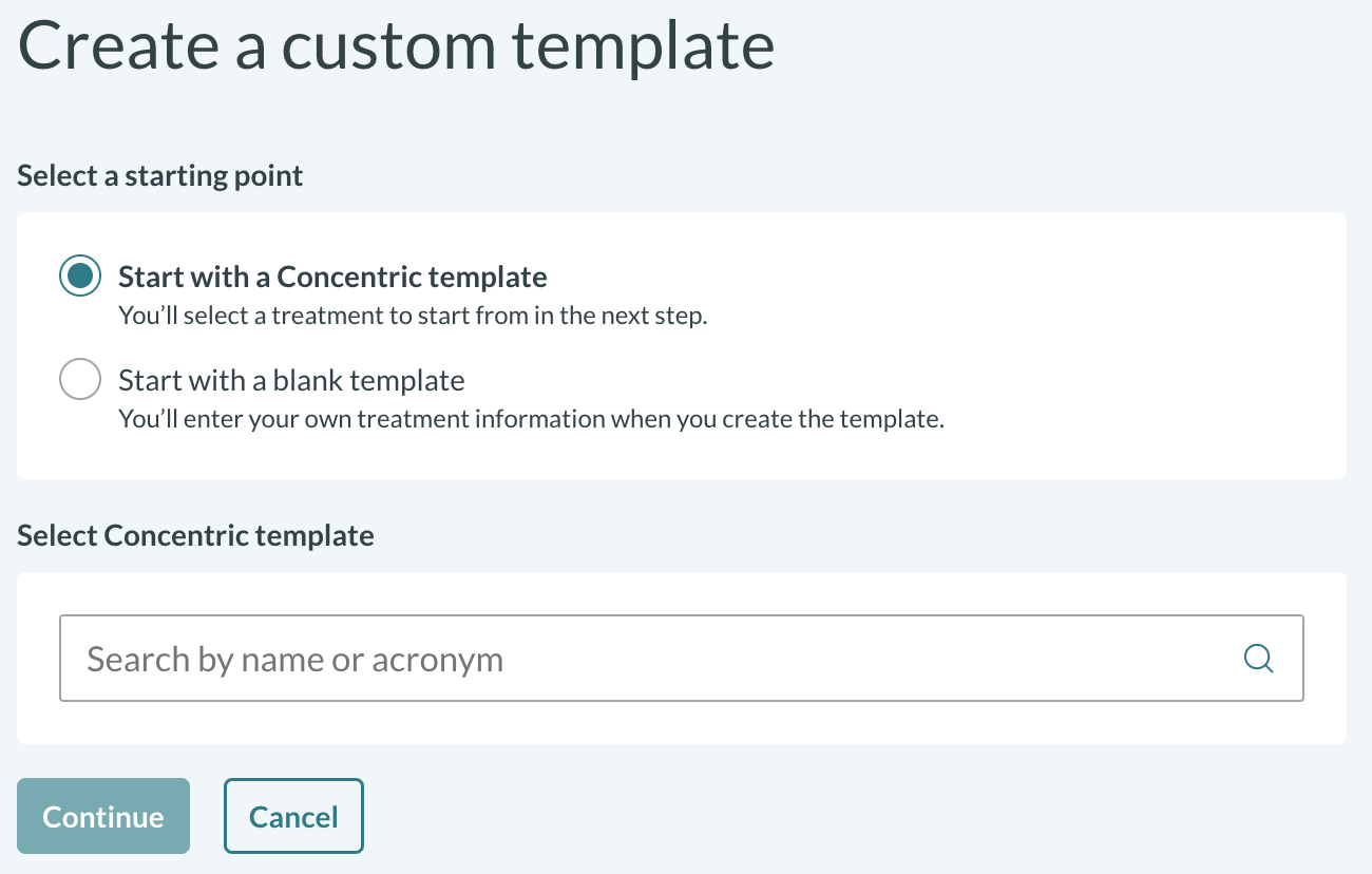 Custom templates - create template