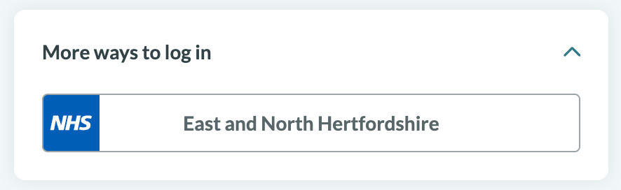 East and North Hertfordshire NHS Trust Concentric login screenshot