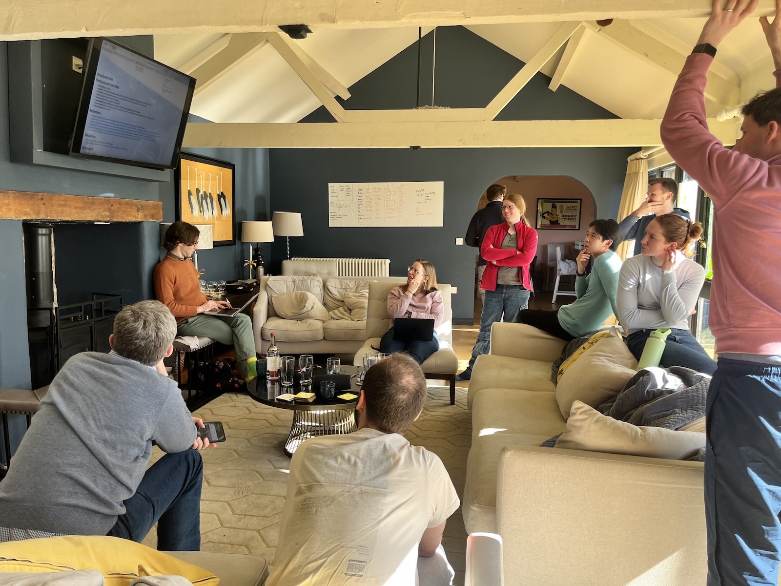 The Concentric team working during an away week